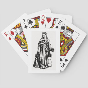 Jeu De Cartes Saint Barbara avec chalice et canon