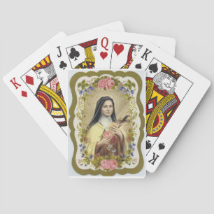 Jeu De Cartes Saint-Thérèse le petit Crucifix Rose
