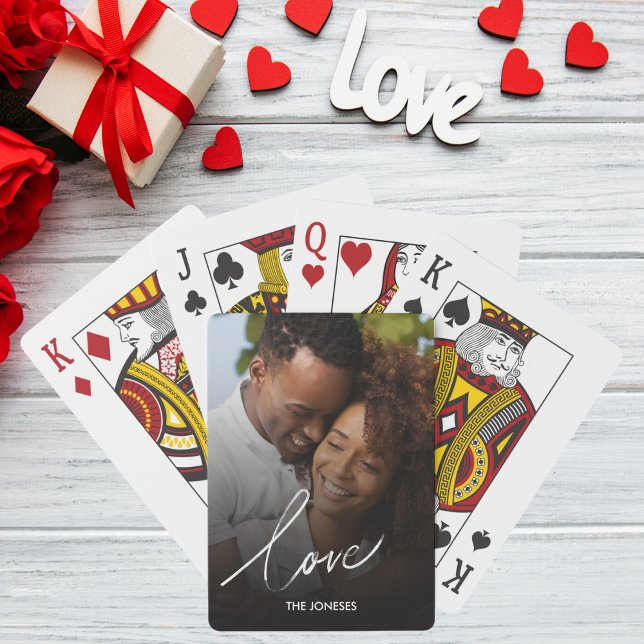 Jeu De Cartes Saint Valentin AMOUR Photo personnalisée et nom (Créateur téléchargé)