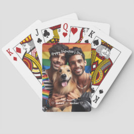 Jeu De Cartes Saint Valentin | Red Hearts LGBT Photo personnalis