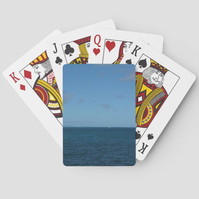 Jeu De Cartes Sainte-Lucie Horizon Océan Bleu (dos)