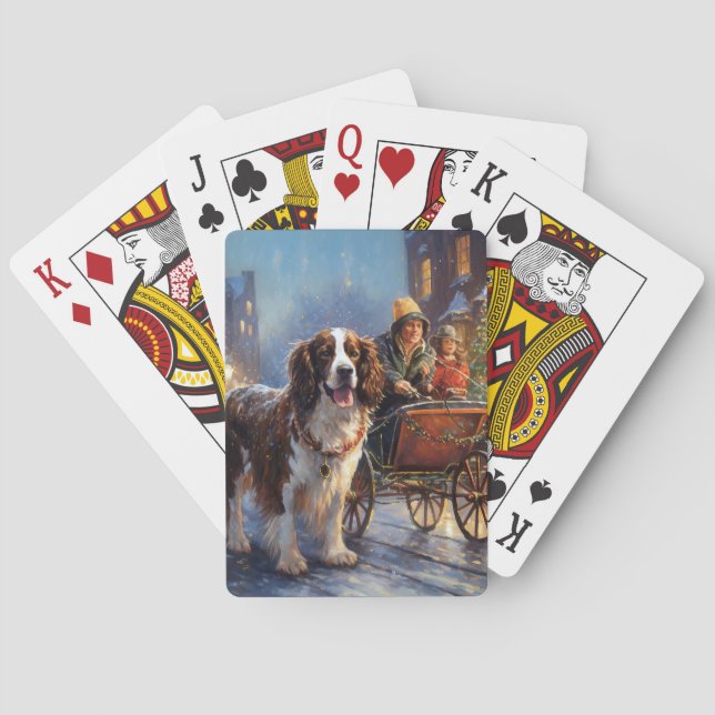 Jeu De Cartes Saison de Noël de l'espagnol Springer anglais (dos)