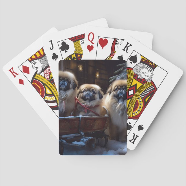 Jeu De Cartes Saison des fêtes de Noël de Pékin (dos)