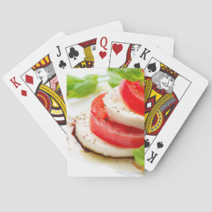 Jeu De Cartes Salade de Caprese. Tranches de tomate et de