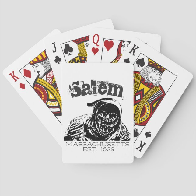 Jeu De Cartes Salem Massachusetts Remorque à crâne (dos)