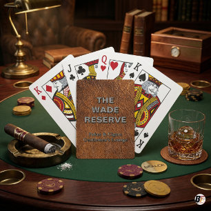 Jeu De Cartes Salon de poker personnalisé en simili-cuir pour ho