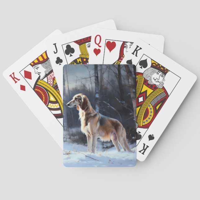 Jeu De Cartes Saluki Laisser neiger Noël (dos)