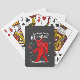 Jeu De Cartes Salutation de Noël de Krampus Xmas