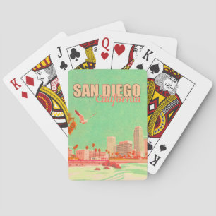 Jeu De Cartes San Diego California Downtown Souvenirs 1950