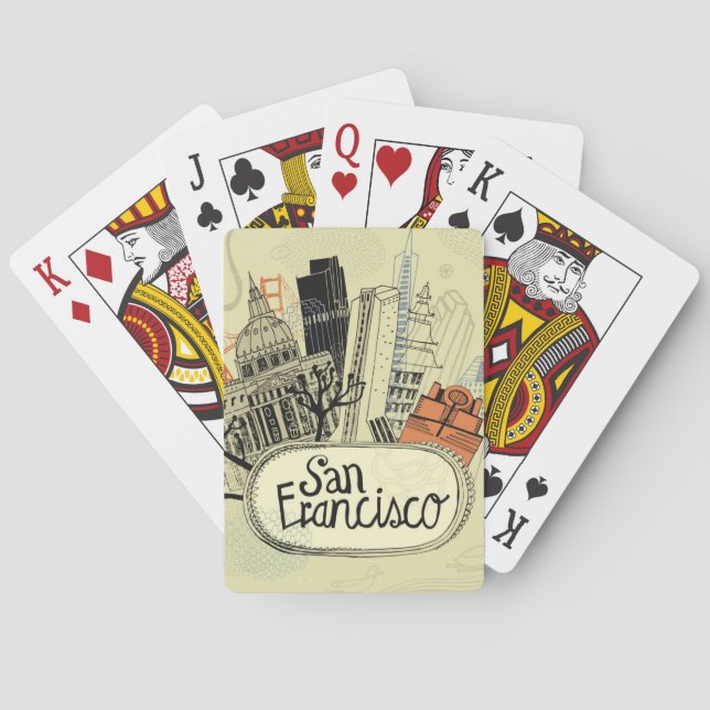 Jeu De Cartes San Francisco dessiné à la main (dos)