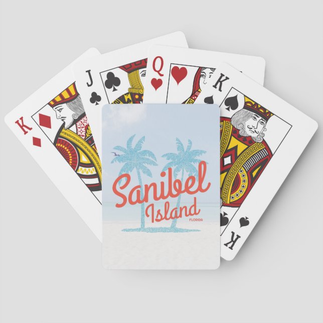 Jeu De Cartes Sanibel Island Floride Golfe Côte Souvenir (dos)