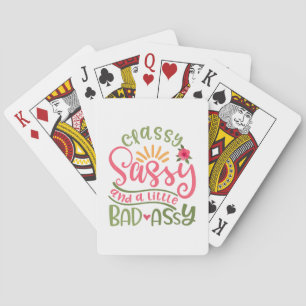 Jeu De Cartes Sassy Et Une Petite Fille Sassy Sassy