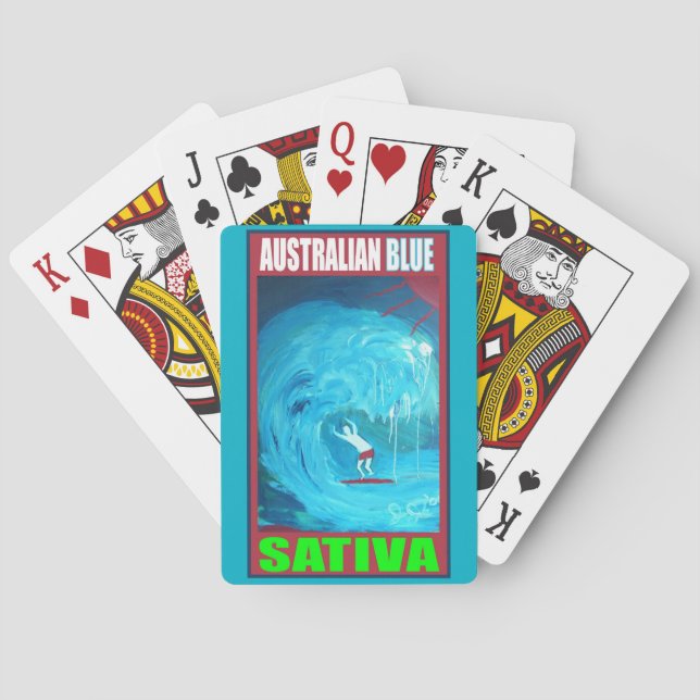 JEU DE CARTES SATIVA BLEU AUSTRALIEN (dos)