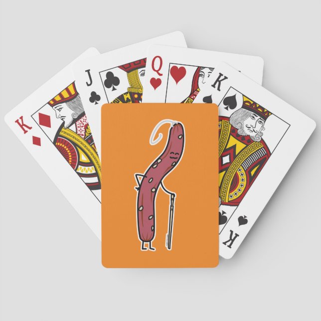 Jeu De Cartes Saucisse sèche chinoise gras vieilli Cantonese Lap (dos)