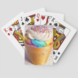 Jeu De Cartes Saupoudrer de cônes de crème glacée