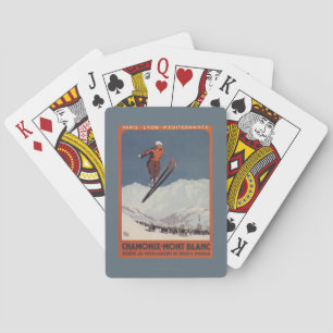 Jeu De Cartes Saut à skis - affiche olympique de promo de PLM