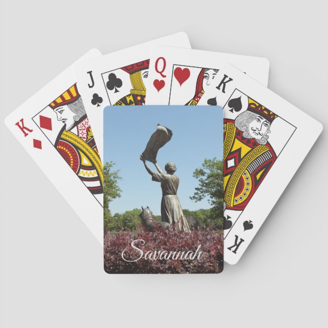 Jeu De Cartes Savannah Jouer aux cartes - Fille agitante (dos)