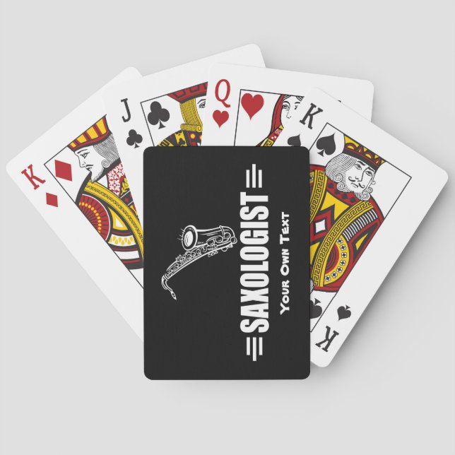 Jeu De Cartes Saxophone drôle fait sur commande (dos)