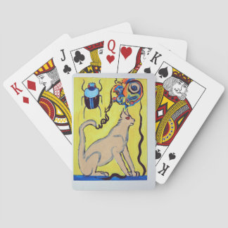 Jeu De Cartes scarabée abstrait de chat égyptien et de scarabée