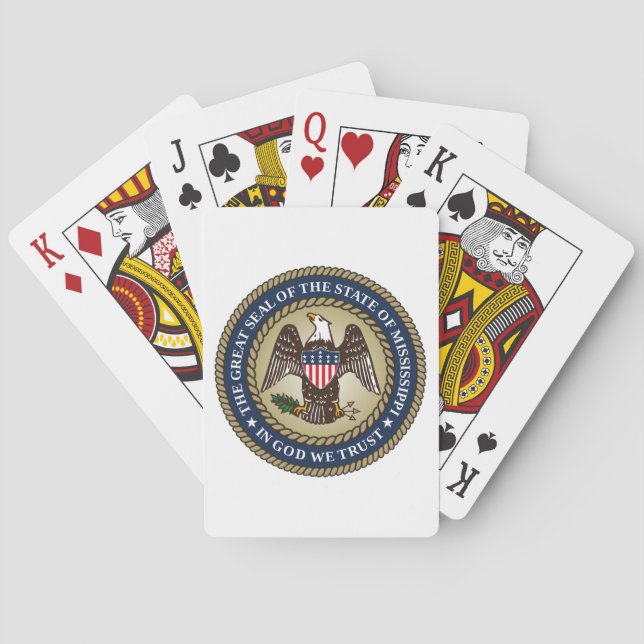 Jeu De Cartes Sceau du Mississippi (État des États-Unis) (dos)