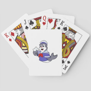 Jeu De Cartes Sceller comme marin avec bateau