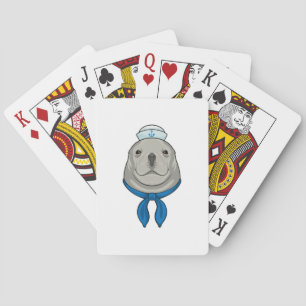 Jeu De Cartes Sceller comme marin avec casquette marin
