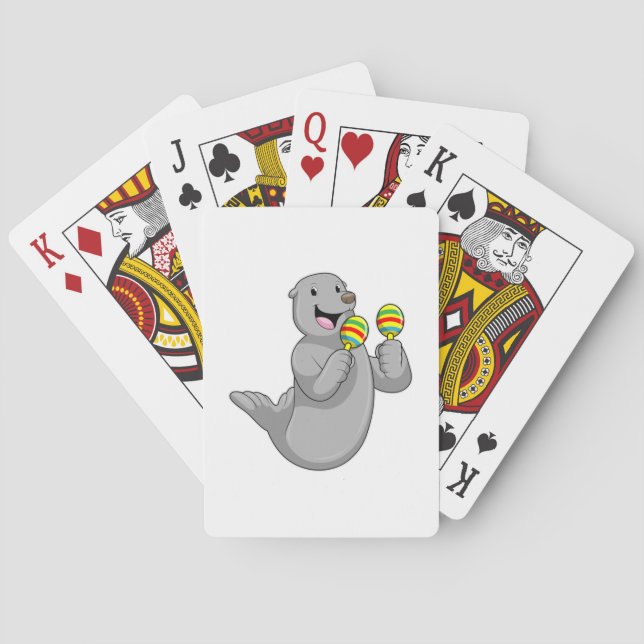 Jeu De Cartes Sceller comme musicien avec Maracas (dos)