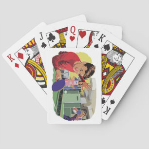 Jeu De Cartes Scène de jeu de ping-pong Vintage cool