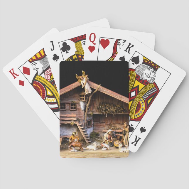 Jeu De Cartes Scène de la Nativité de Noël (dos)