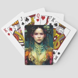 Jeu De Cartes Sci-Fi Imaginaire d'oursin arc-en-ciel