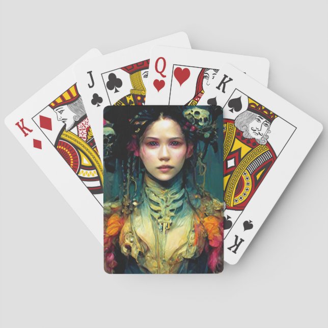 Jeu De Cartes Sci-Fi Imaginaire d'oursin arc-en-ciel (dos)