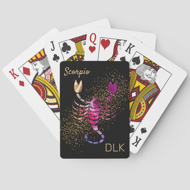 Jeu De Cartes Scorpio - Signe Zodiaque (dos)