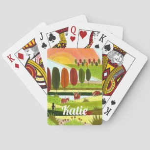 Jeu De Cartes Scotland Highland Cows à Autumn Farm