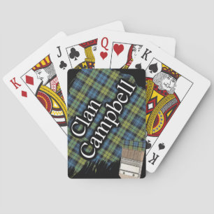 Jeu De Cartes Scottish Campbell Tartan Paint Brush