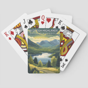 Jeu De Cartes Scottish Highlands Vintage voyage du Royaume-Uni