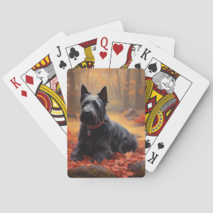 Jeu De Cartes Scottish Terrier en automne Leaves Fall Inspire