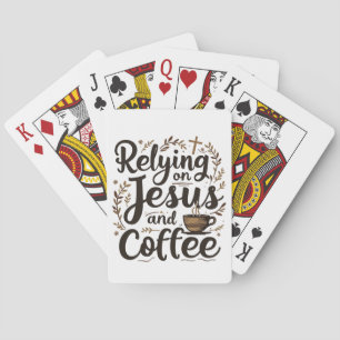 Jeu De Cartes Se fier à Jésus et à l'amateur de caféine