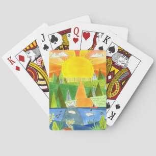 Jeu De Cartes Seal River Kayak Sunrise Avoir une belle journée