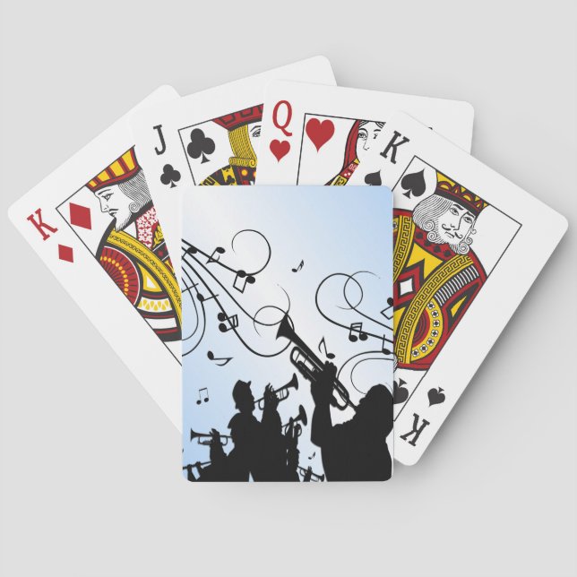 Jeu De Cartes Section Trumpet Musique bleue (dos)