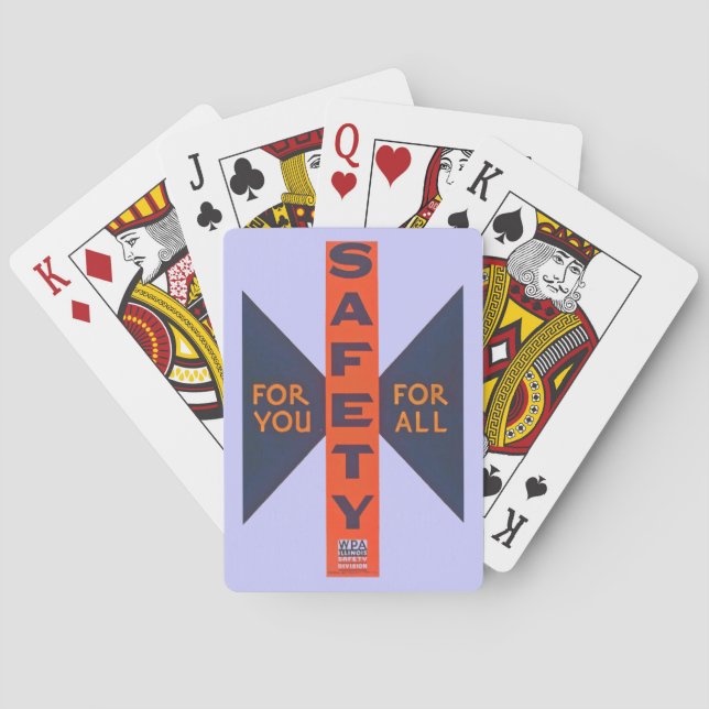 Jeu De Cartes Sécurité vintage pour vous cartes de jeu (dos)