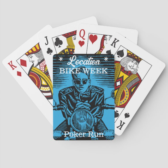 Jeu De Cartes Semaine du vélo Poker Run Personnaliser de l'événe (dos)