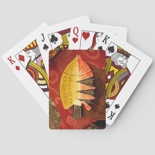 Jeu De Cartes Sensation striée Tigre Barbe Poisson Imprimer (dos)