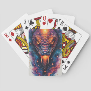 Jeu De Cartes Serpent Cosmique Vivant Avec Espace Évasif