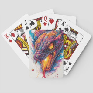 Jeu De Cartes Serpent Cosmique Vivant Avec Espace Évasif