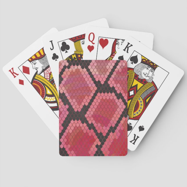 Jeu De Cartes Serpent noir et rouge (dos)