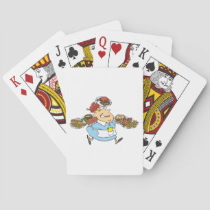 Jeu De Cartes Serveuse Occupée Drôle Serveur Surmené