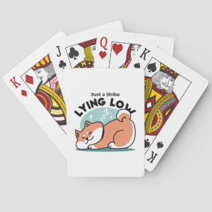 Jeu De Cartes Shiba Inu Art : Juste un Shiba Lying Low