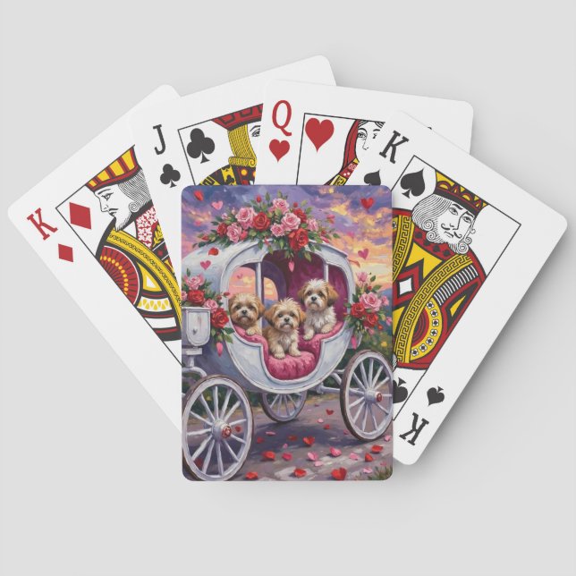 Jeu De Cartes Shih Tzu Dog Valentine's Day (dos)
