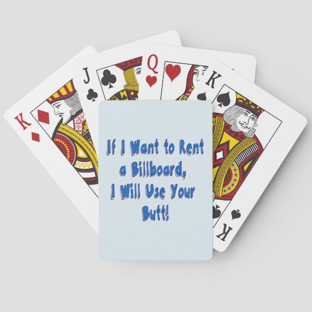 Jeu De Cartes Si je veux louer un panneau d'affichage (dos)