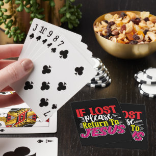 JEU DE CARTES SI PERDU, RETOURNEZ À JÉSUS.
